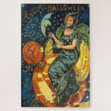 Vintage Halloween Witch Poster