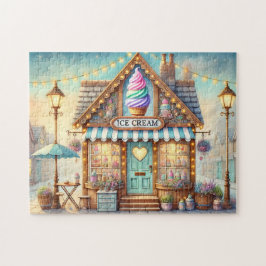 Puzzle Vintage Ice Cream Shop Cobblestone Lane