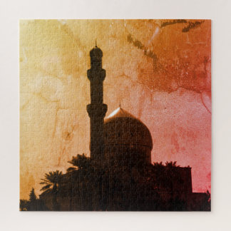 Puzzle Vintage Iraq Baghdad mosque taxis
