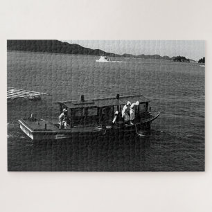 Puzzle Vintage Japón Mie Mikimoto Island Pearl barco