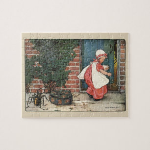 Puzzle Vintage Little Miss Muffet Araña Rima Infantil