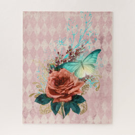 Puzzle Vintage Luna Moth Bouquet
