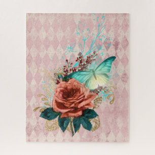 Puzzle Vintage Luna Moth Bouquet