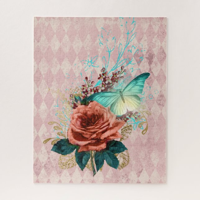 Puzzle Vintage Luna Moth Bouquet (Vertical)
