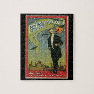 Puzzle Vintage Magic Poster, Cepíllate con el gran mago