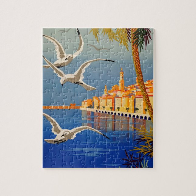 Puzzle Vintage Menton CoTe D'azur (Vertical)