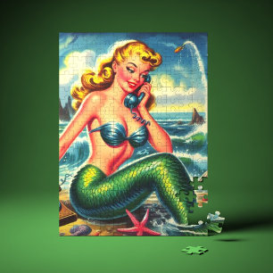 Puzzle Vintage Mermaid Pin Up