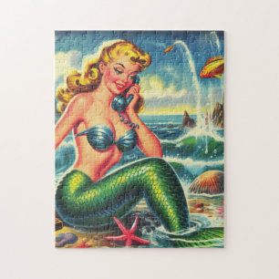 Puzzle Vintage Mermaid Pin Up