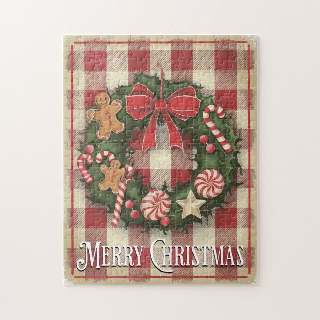 Puzzle Vintage Merry Christmas (Vertical)