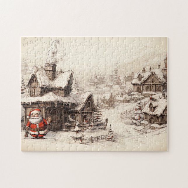 Puzzle Vintage Merry Christmas (Horizontal)