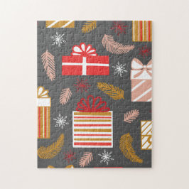 Puzzle Vintage Merry Christmas Pattern- Classic Holiday