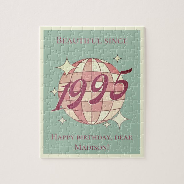 Puzzle Vintage nacido en 1995 en 30 años (Vertical)