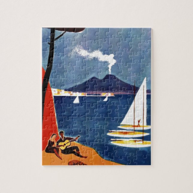 Puzzle Vintage Napoli Travel Love Romance (Vertical)