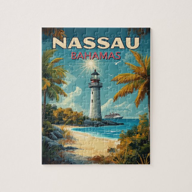 Puzzle Vintage Nassau Bahamas (Vertical)