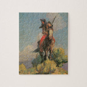 Puzzle Vintage Nativos Americanos, Crow Outlier por Dunto
