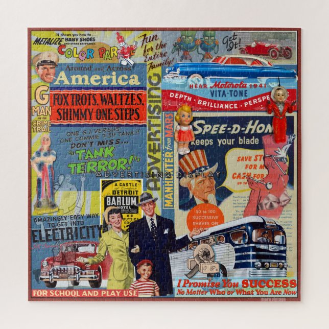 PUZZLE VINTAGE NOSTALGIA COLLAGE (Vertical)