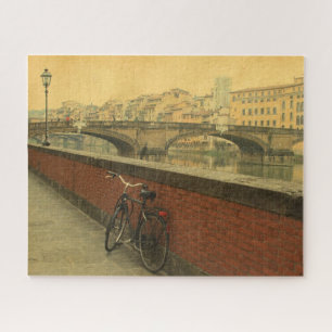 Puzzle Vintage Old Bridge en Florencia, Italia