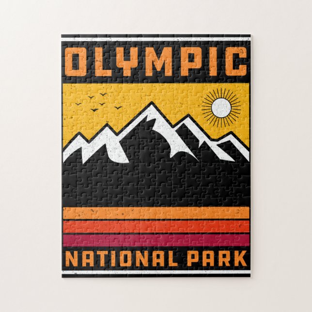 Puzzle Vintage Olympic National Park Souvenir (Vertical)