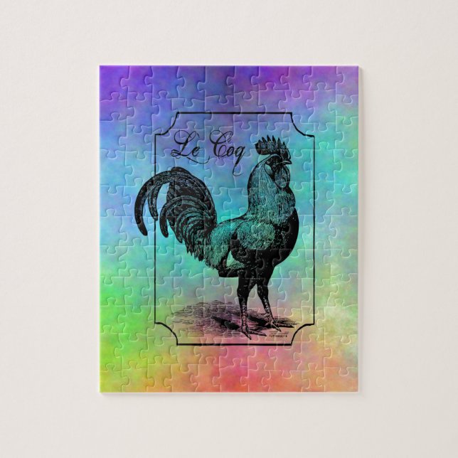 Puzzle Vintage Pastel Rooster (Vertical)
