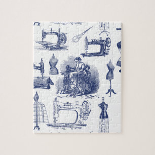 Puzzle Vintage que cose Toile
