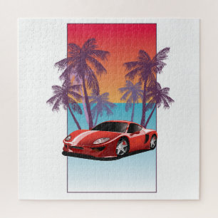 Puzzle Vintage Red Sports