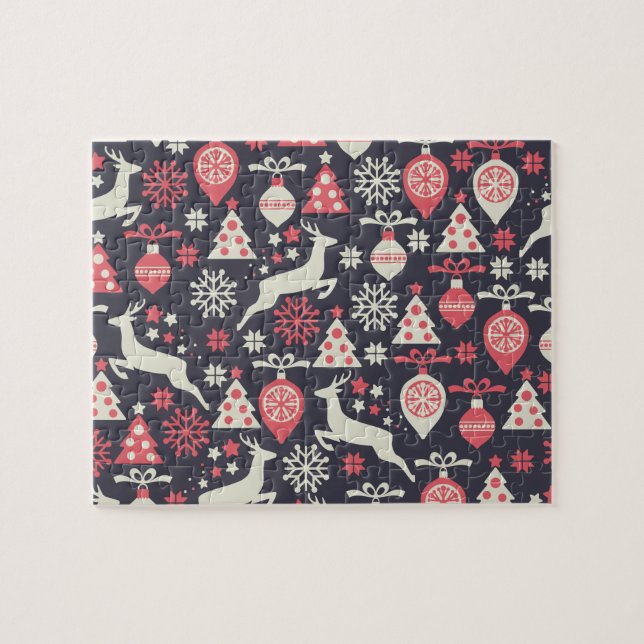 Puzzle Vintage Retro Navidad vacaciones (Horizontal)