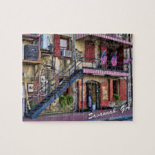 Puzzle Vintage River Street Savannah Georgia Foto de viaj