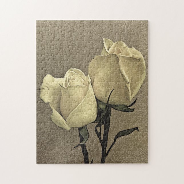 Puzzle Vintage rosa amarillo (Vertical)