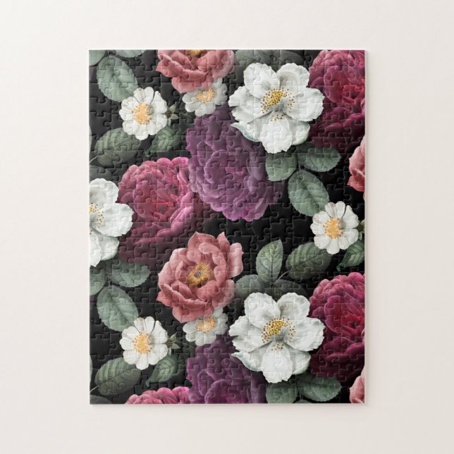 Puzzle Vintage Roses Illustration Art (Vertical)