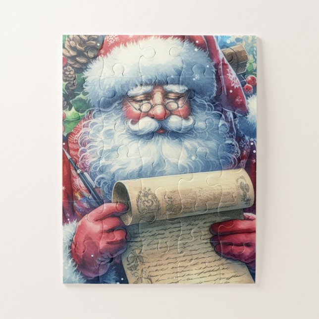 Puzzle Vintage Santa Claus Family Fun   (Vertical)
