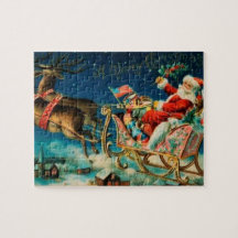 Vintage Santa Claus Sleigh Navidades