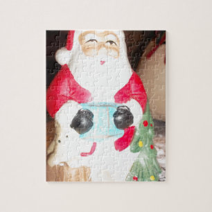 Puzzle Vintage Santa HoHoHo Christmas wonderful day