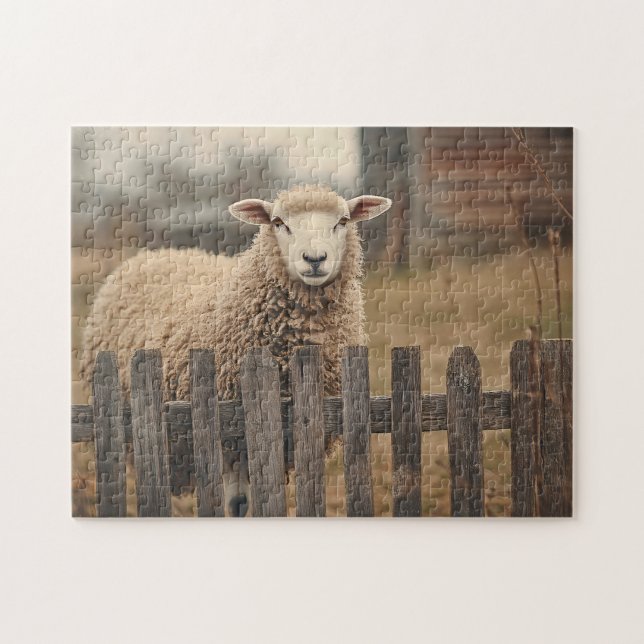 Puzzle Vintage Sheep Sepia (Horizontal)