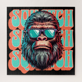 Puzzle Vintage Squatch Retro Style Cómic Pop Art