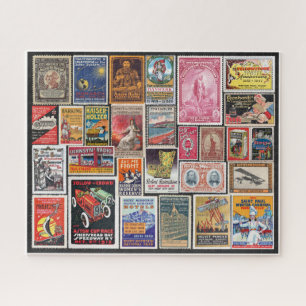 PUZZLE VINTAGE STAMPS! COLLAGE