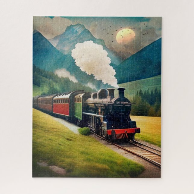 Puzzle Vintage Steam Train (Vertical)