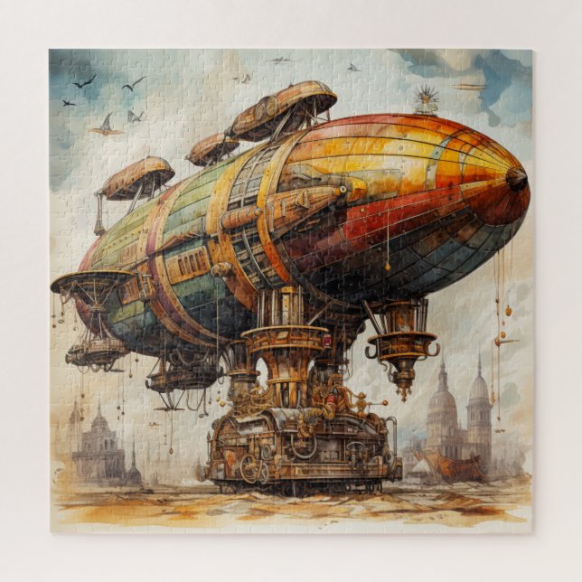 Puzzle Vintage Steampunk Zeppelin (1) (Vertical)