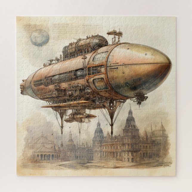 Puzzle Vintage Steampunk Zeppelin (12) (Vertical)