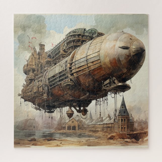 Puzzle Vintage Steampunk Zeppelin (2) (Vertical)