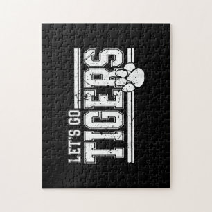 Puzzle Vintage Tigers School Sports Name Retro