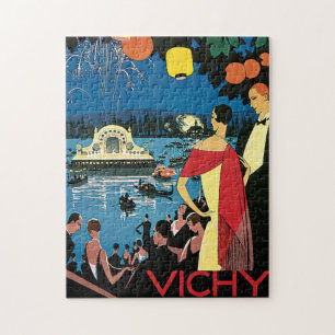Puzzle Vintage Travel Vichy Francia