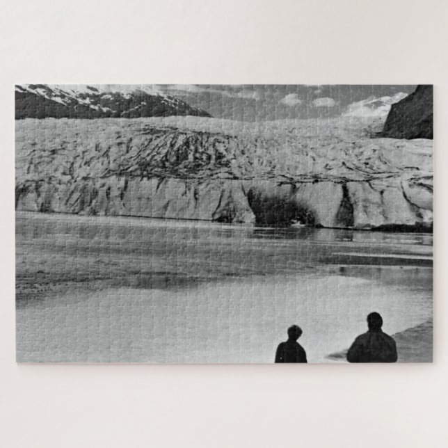 Puzzle Vintage USA Alaska Mendenhall glaciar Juneau (Horizontal)