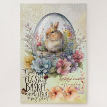 Vintage Watercolor Rústico Rabbit Easter Egy Flora