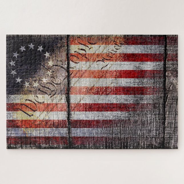 Puzzle Vintage We The People Betsy Ross Flag (Horizontal)