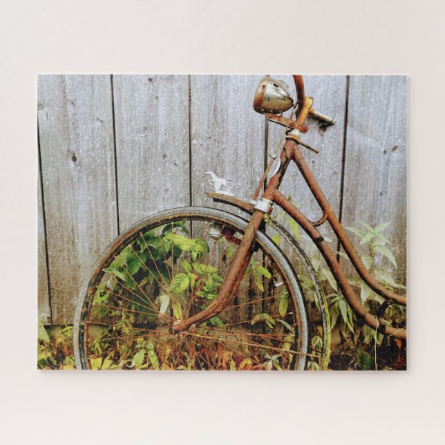 Puzzle Vintage Weathered Bicycle Rustic Illustration Art (Horizontal)