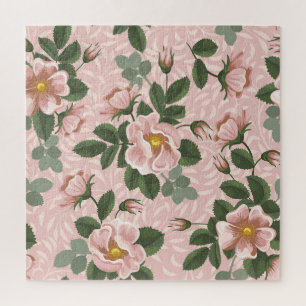 Puzzle Vintage Wild Rosas: Fondo Floral