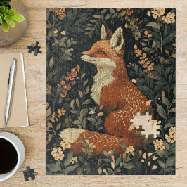 Puzzle Vintage William Morris Cottage Core Fox & Foliage