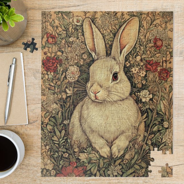 Puzzle Vintage William Morris Cottage Tan Rabbit (Subido por el creador)
