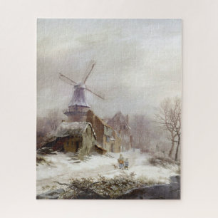 Puzzle Vintage Winter Windmill