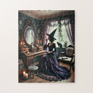 Puzzle Vintage Witchen Encantando el tiempo de maquillaje